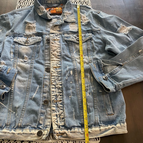Rolling Paper distressed splatter denim jacket - Picture 4 of 7